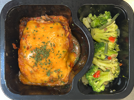 Vegetarian cheese enchilada, mixed vegetables