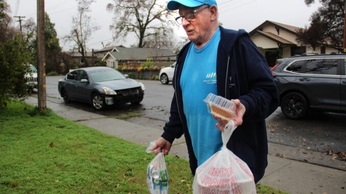 Bob Rennie delivers meals to a dozen or more homes each Thursday for Meals on Wheels Yolo County. Photo by Alyssa Branum